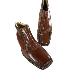Stacy Adams Mens Size 13 M Vintage Slip On Brown Leather Ankle 80's Boots